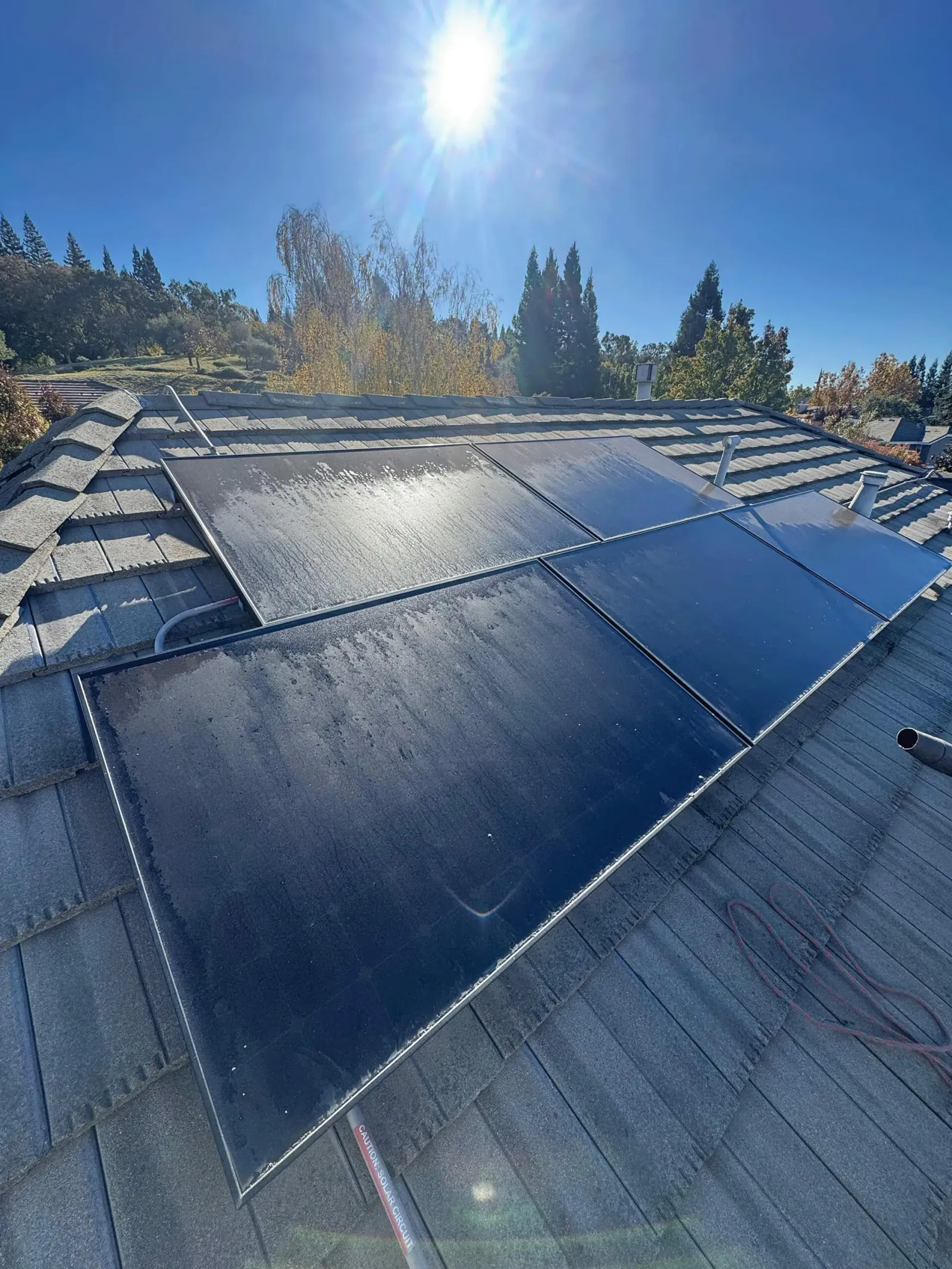 Dirty Solar Array Before Wash