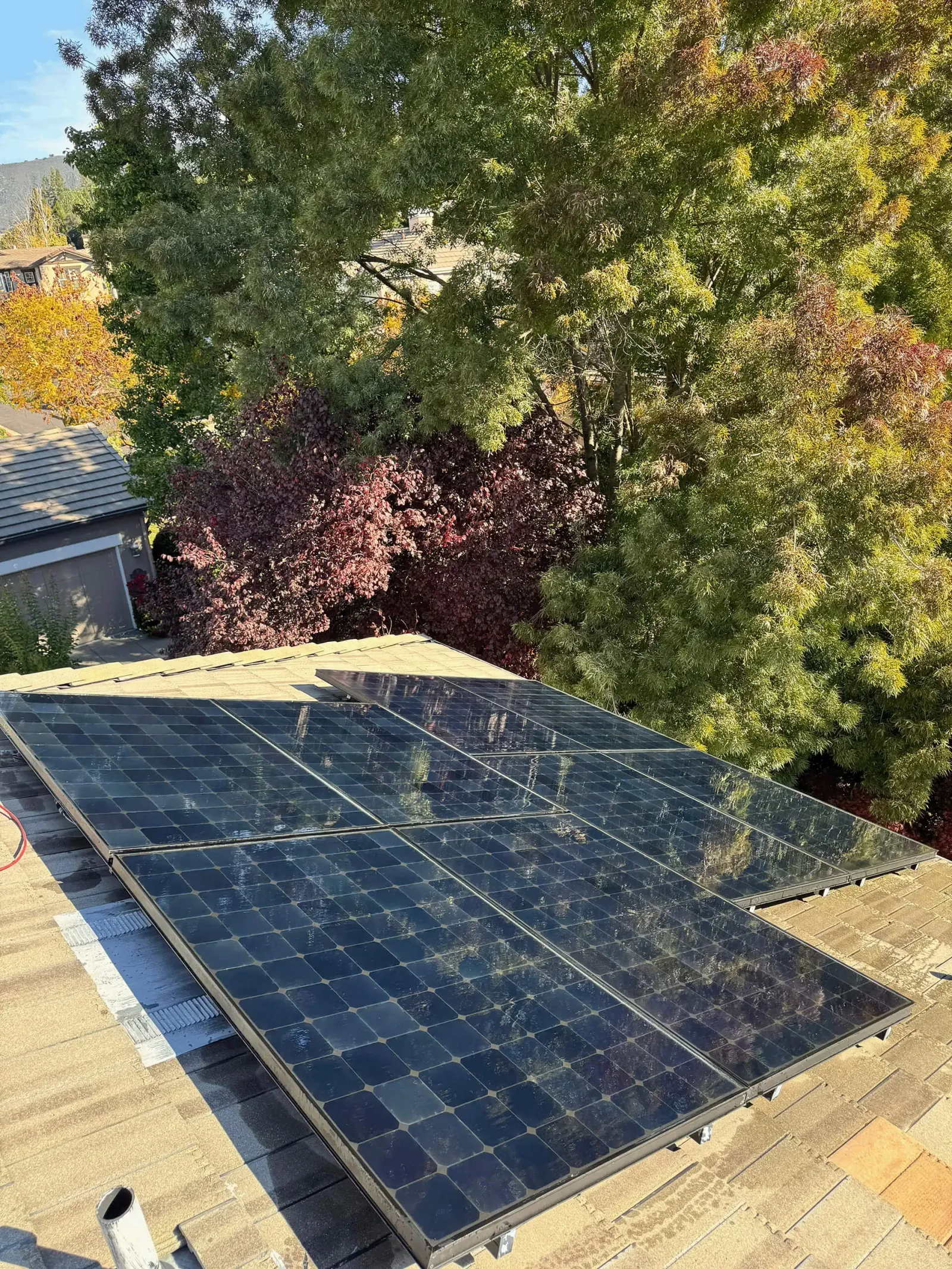 Spotless Solar Panel After DI Pure Wash